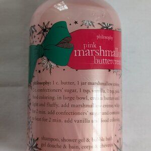 Philosophy shampoo, shower gel, bubble bath.  16 oz.  pink marshmallow butter